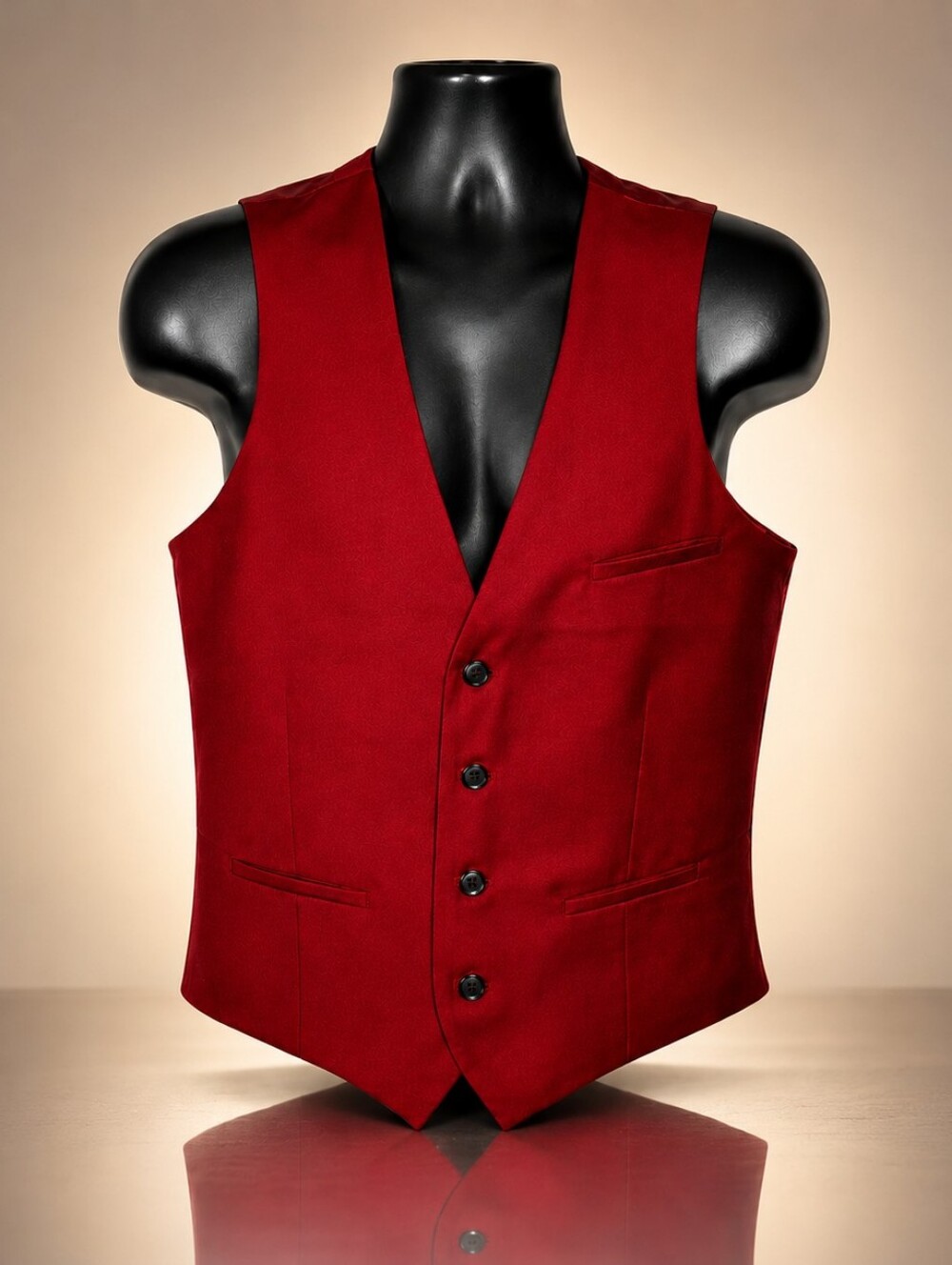 Deep Burgundy Tailored Vest